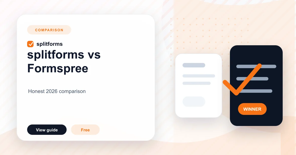 Formspree Alternative (2026) — splitforms · splitforms