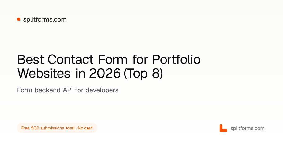 Best Contact Form for Portfolio Websites in 2026 (Top 8)