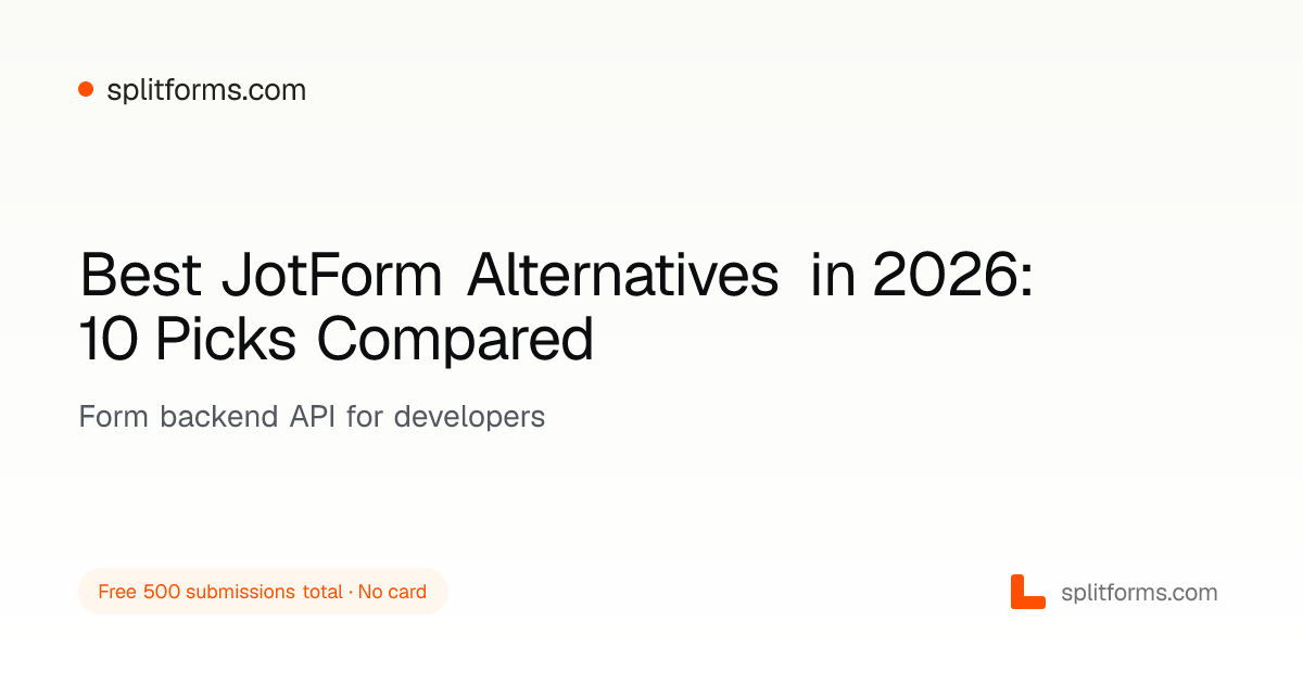 Best JotForm Alternatives in 2026: 10 Picks Compared