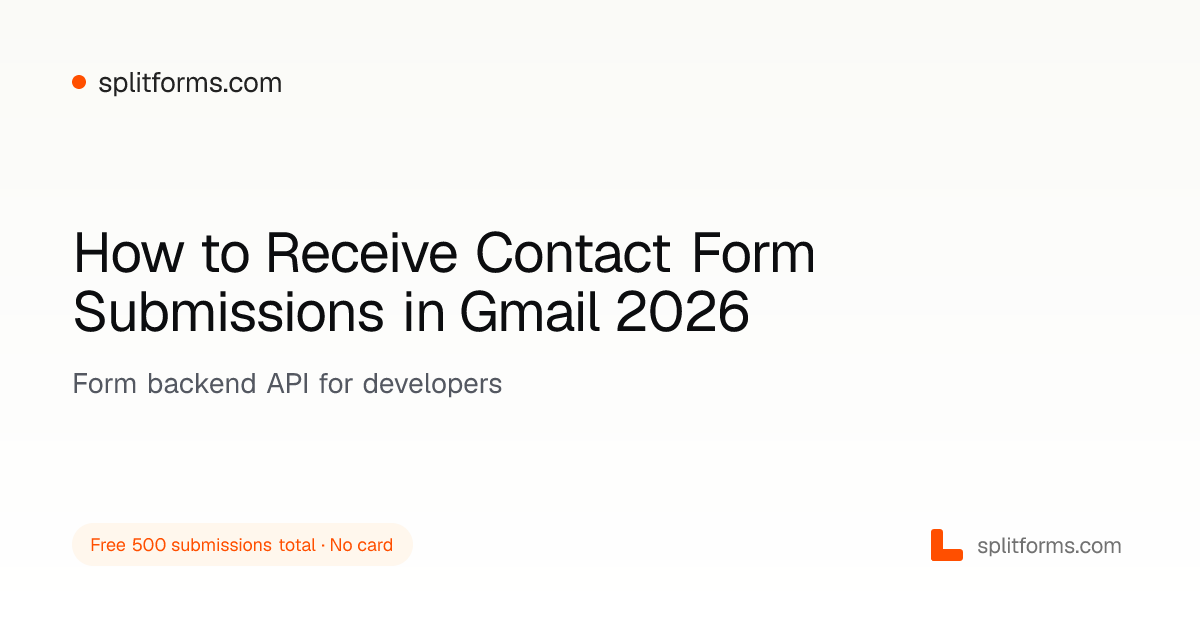 How to Receive Contact Form Submissions in Gmail 2026
